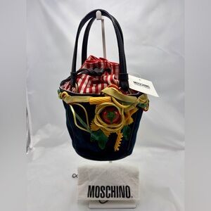 Moschino Cheap Chic Pasta Black Bag Vintage NEW